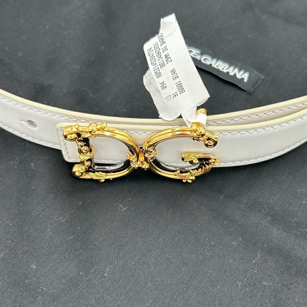 Women’s dolce and Gabbana calf skin leather belt size 70 cm/28 inches made Italy - Picture 4 of 6